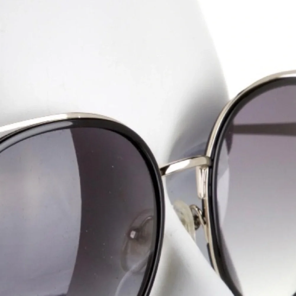 Balmain Paris Oversize Black Metal Sunglasses
